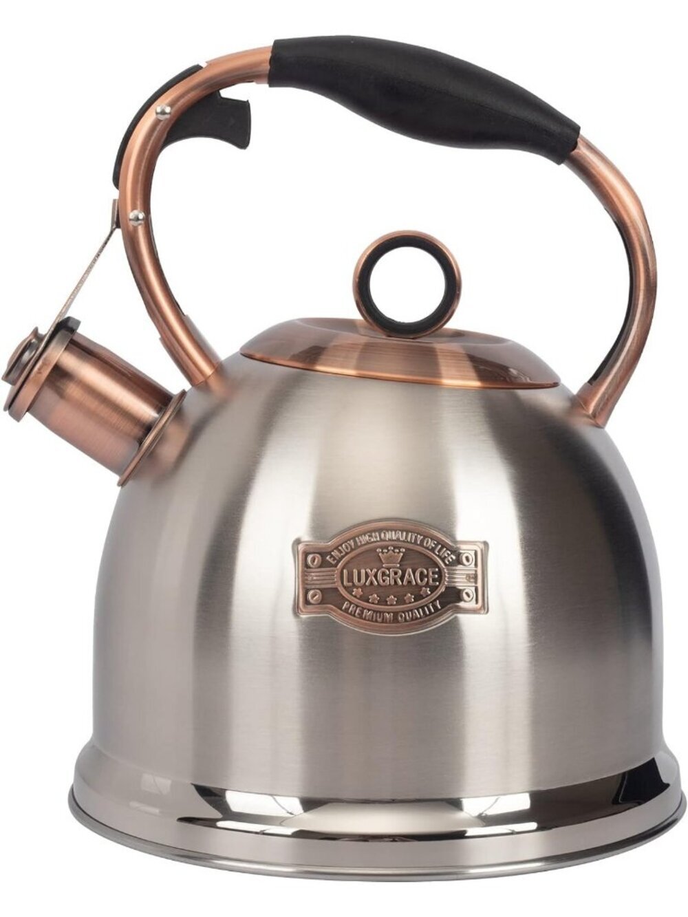 Silver Kitchen Whistling Tea Kettle 3.0 Quart Stainless Steel Stovetop Tea Pot